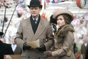 Colin Firth ed Helena Bonham Carter (Elizabeth duchessa di York) nel film