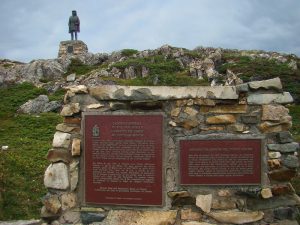 Terranova, Capo Bonavista, monumento ricordo dello sbarco di Giovanni Caboto