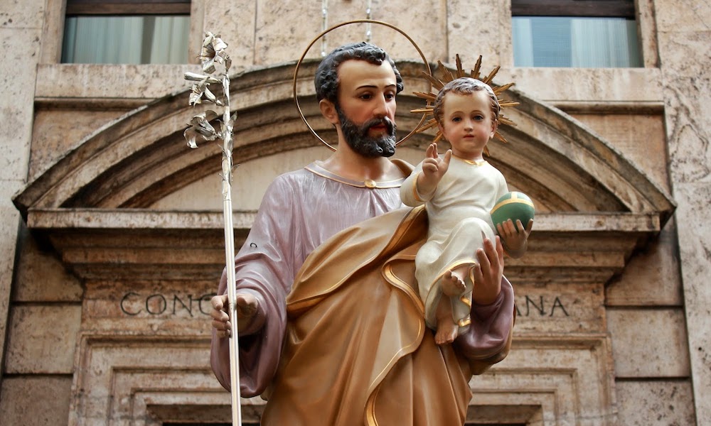 San Giuseppe con Gesù Bambino, Chiesa di San Lorenzo in Fonte, Roma