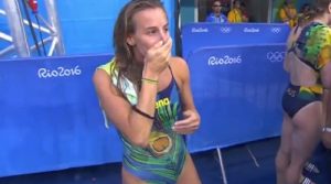 La gioia incredula di Tania Cagnotto all'annuncio della sua medaglia di bronzo