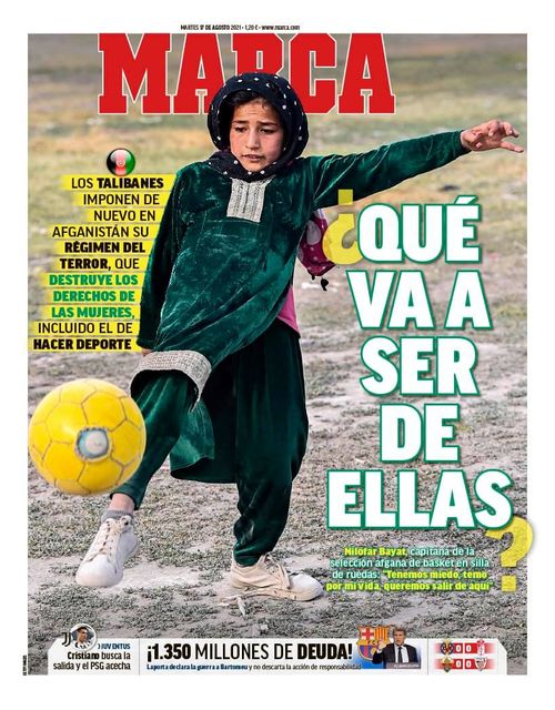 La copertina del giornale spagnolo Marca, che si occupa solitamente di sport. Non di solo sport vive l'uomo, vero Italia?